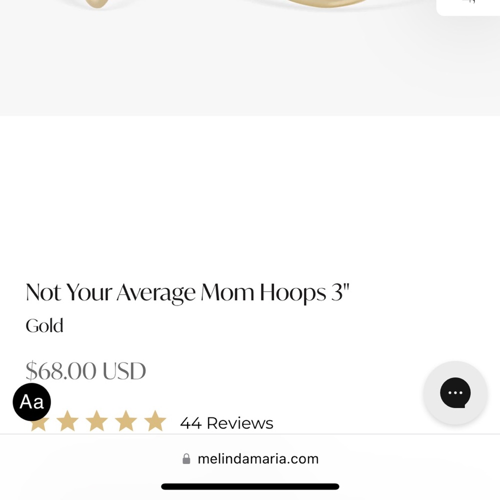 Brand new Melinda Maria gold hoops
